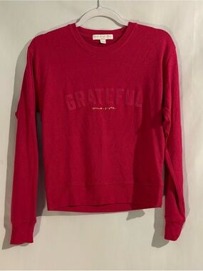 Spiritual Gangster Fuchsia 'Grateful' Crewneck Sweatshirt